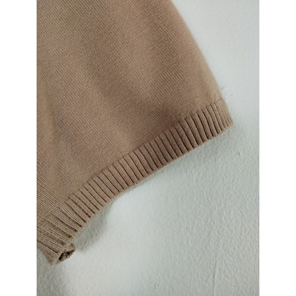 Land's End Sweater Women's XL 18-20 Pullover Short Sleeves Career Basic Caramel - Picture 2 of 8